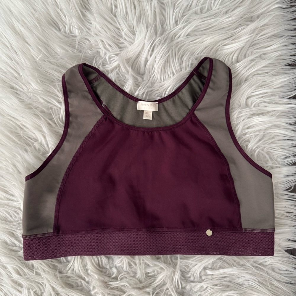 Hanro Knits cropped scoop neck top bra, Large